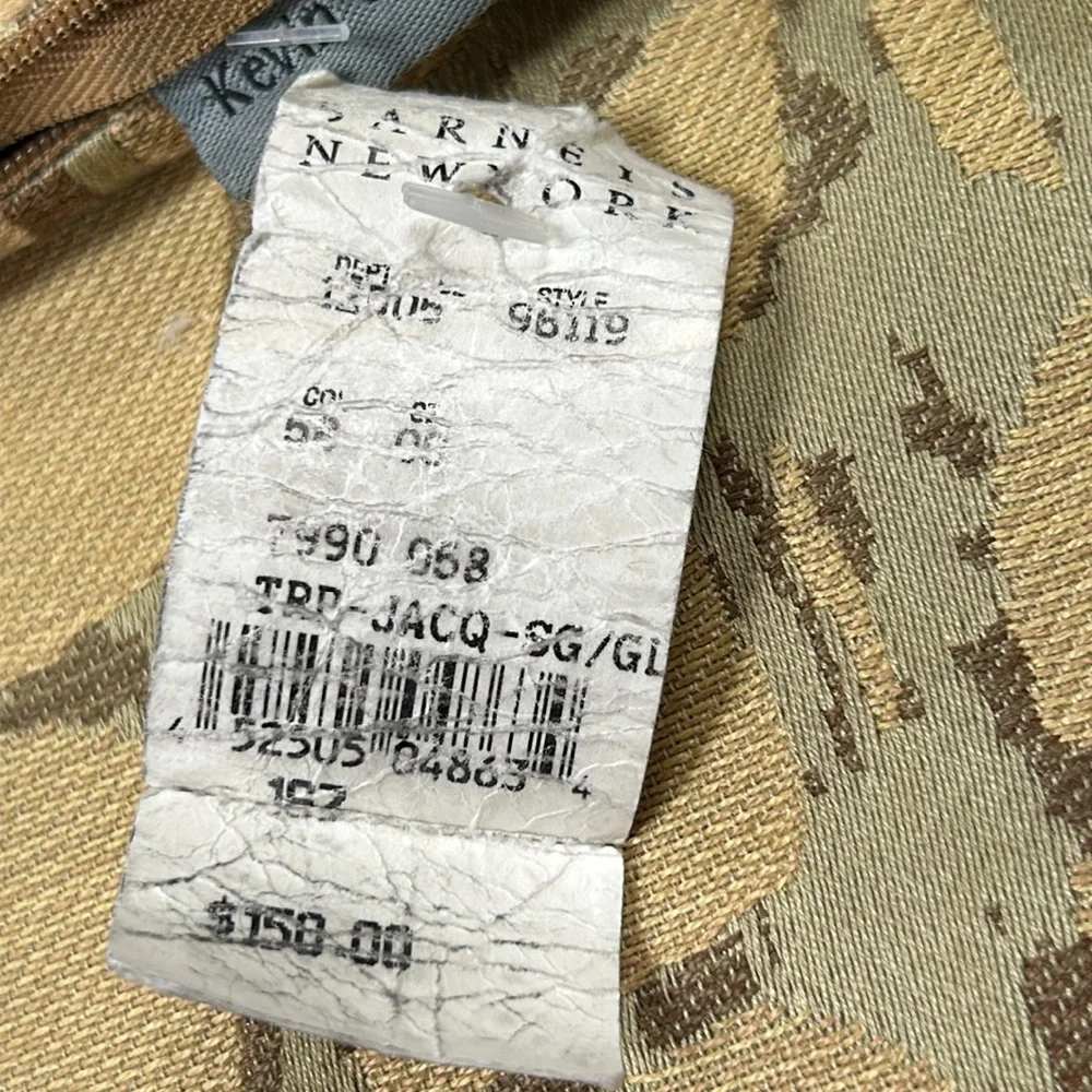 Kevin O’Brien Studio 17” Jacquard pillow cover. Barney’s New York tag.
